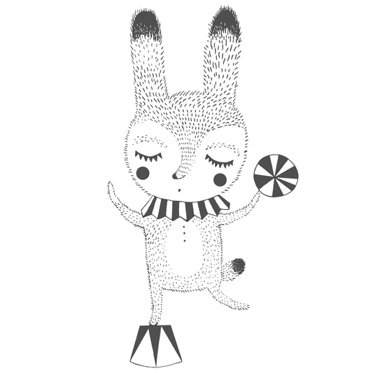 Drawing to print - Circus rabbit