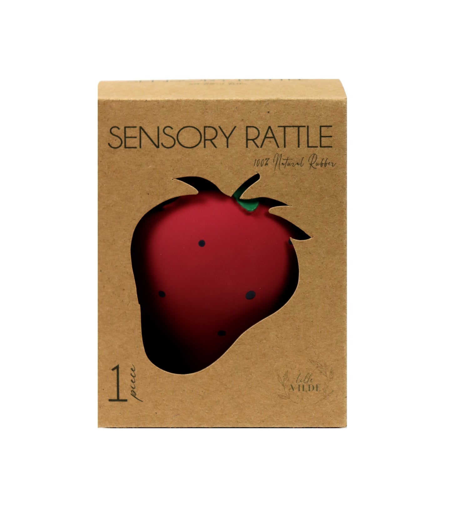 Sensory toy with rattle - Natural rubber